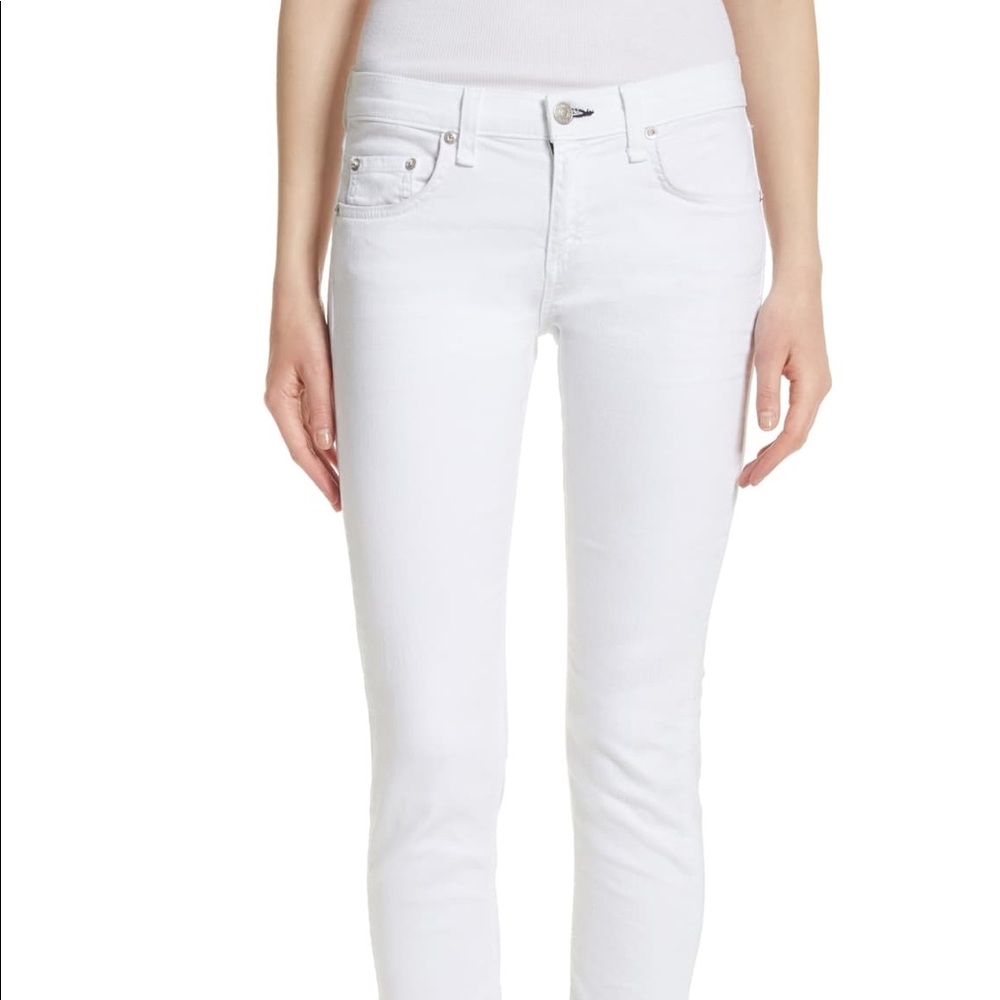 rag & bone White Stretchy Jeans